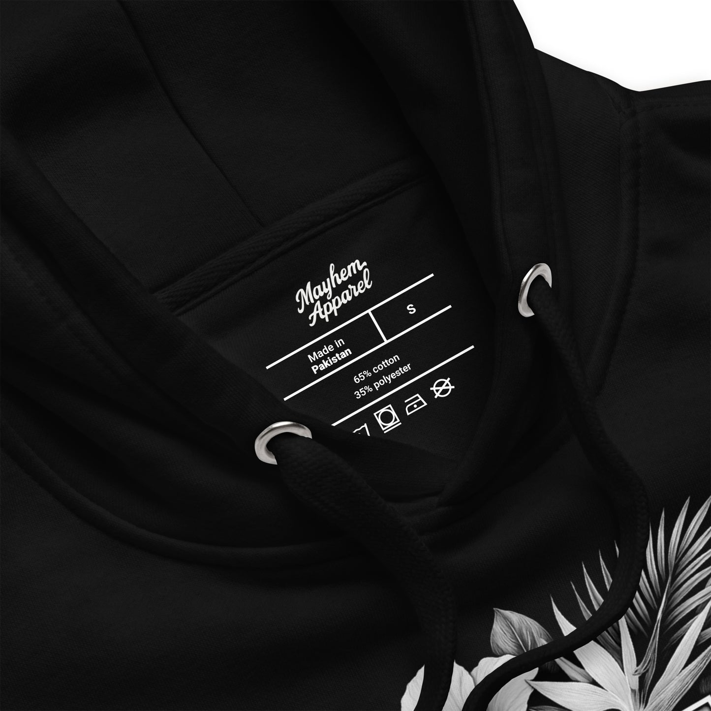 "Floral Mayhem — Monochrome Edition" Hoodie