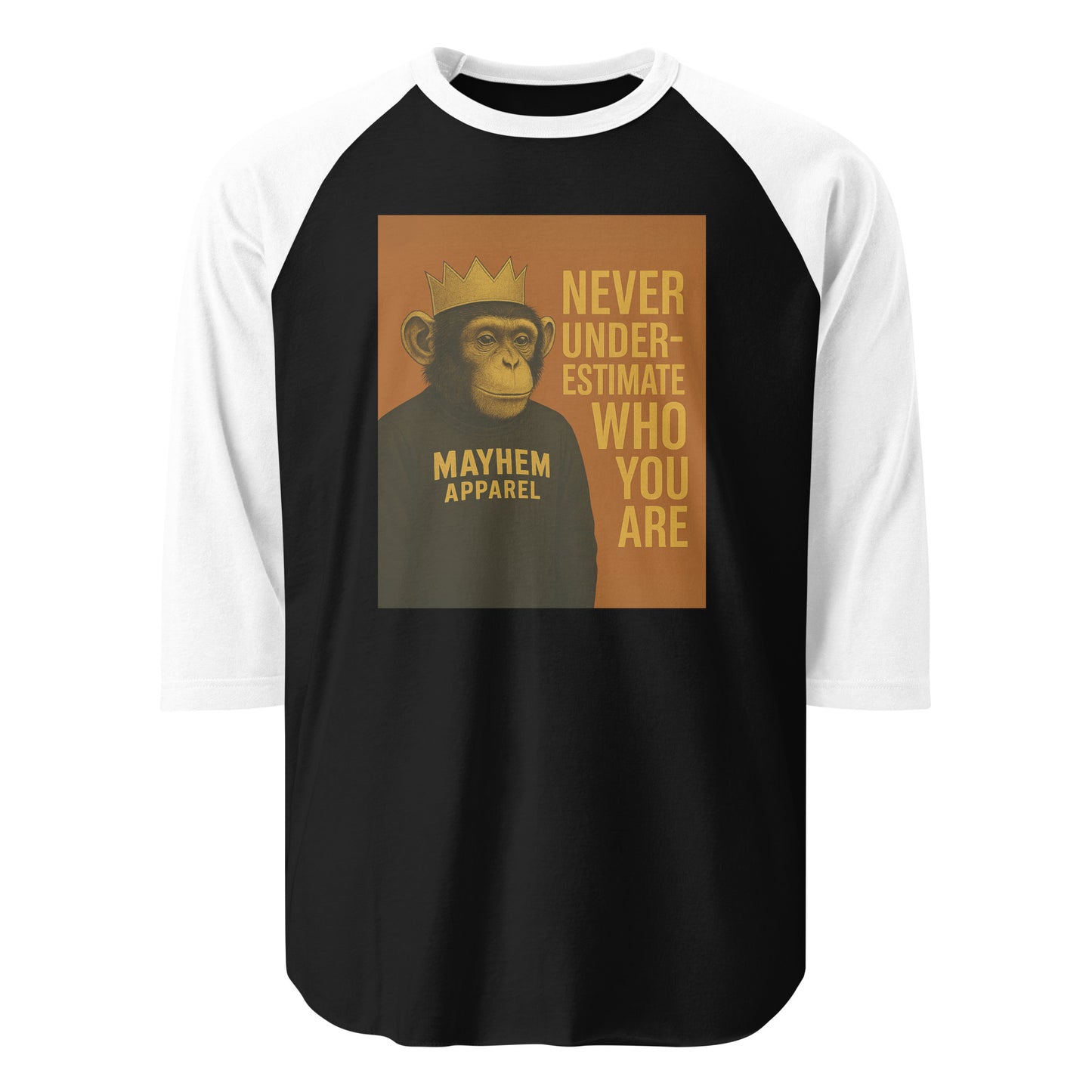 “Crowned Confidence” – Unisex Baseball Tee