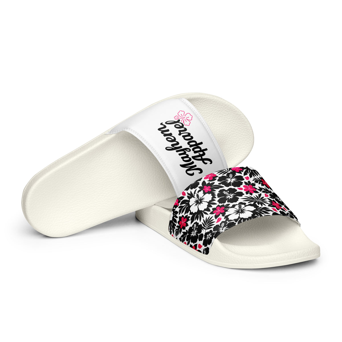 Black Hibiscus | Men's Slides