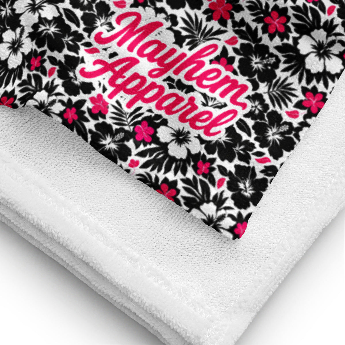 Black Hibiscus | Beach Towel