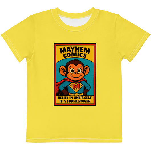 "Mayhem Comics" Kids Tee - Bright Yellow