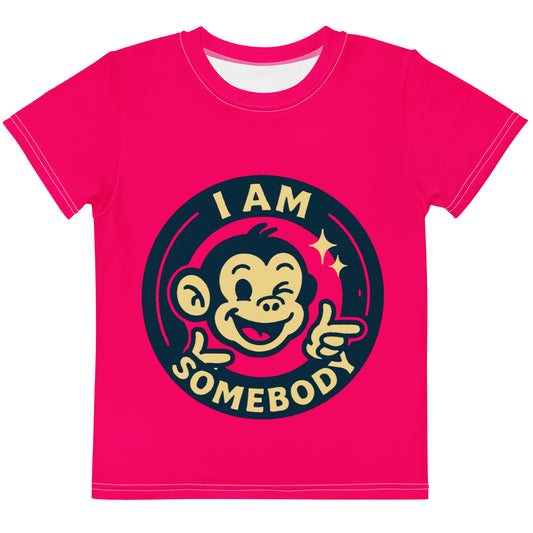 “I Am Somebody” Kids Tee – Bold Pink