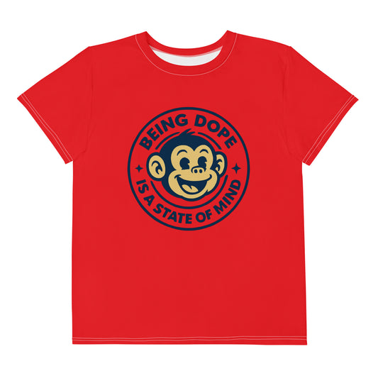 “Being Dope Is a State of Mind” Youth Tee – Red Vibe