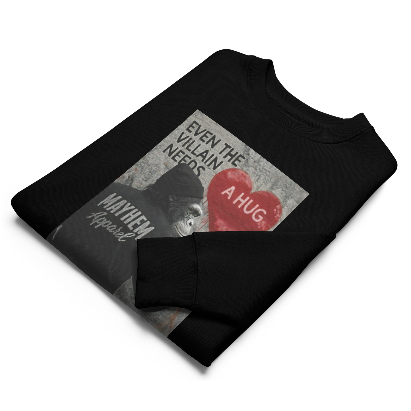 “Even Villains Need a Hug” – Unisex Eco Sweatshirt