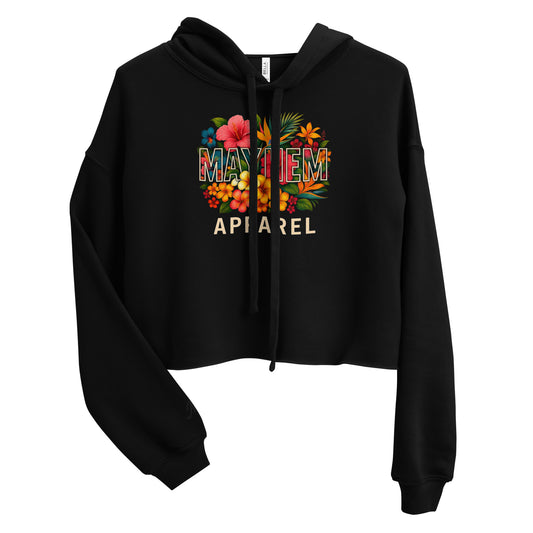 “Floral Mayhem – Full Color Edition” Cropped Hoodie